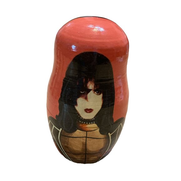 Matryoshka Russian KISS Nesting Dolls Painted Wood Vintage - Picture 5 of 11